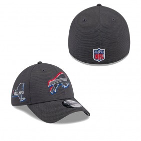 Men's Buffalo Bills Graphite 2024 NFL Draft 39THIRTY Flex Hat