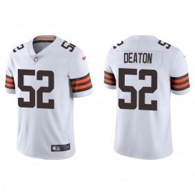 Men's Cleveland Browns Dawson Deaton White 2022 NFL Draft Vapor Limited Jersey