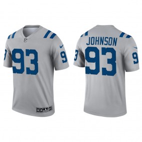 Men's Indianapolis Colts Eric Johnson Gray 2022 NFL Draft Inverted Legend Jersey