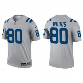 Men's Indianapolis Colts Jelani Woods Gray 2022 NFL Draft Inverted Legend Jersey