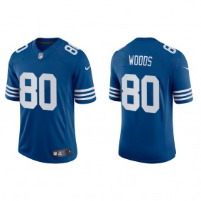 Men's Indianapolis Colts Jelani Woods Royal 2022 NFL Draft Alternate Vapor Limited Jersey