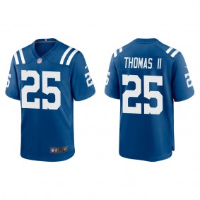 Men's Indianapolis Colts Rodney Thomas II Royal 2022 NFL Draft Game Jersey