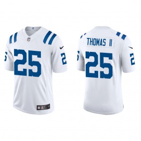Men's Indianapolis Colts Rodney Thomas II White 2022 NFL Draft Vapor Limited Jersey