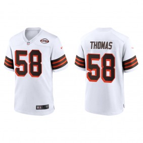 Men's Cleveland Browns Isaiah Thomas White 2022 NFL Draft 1946 Collection Game Jersey