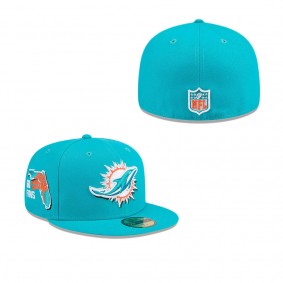 Men's Miami Dolphins Aqua 2024 NFL Draft 59FIFTY Fitted Hat