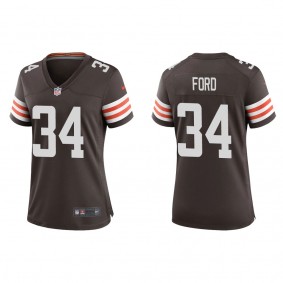 Women's Cleveland Browns Jerome Ford Brown 2022 NFL Draft Game Jersey