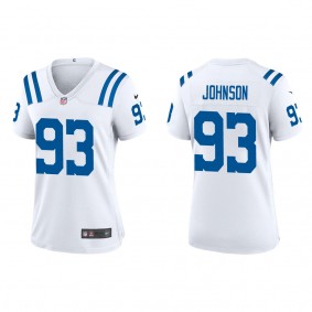 Women's Indianapolis Colts Eric Johnson White 2022 NFL Draft Game Jersey