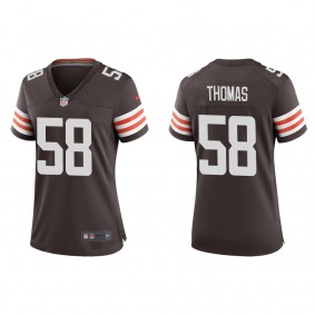 Women's Cleveland Browns Isaiah Thomas Brown 2022 NFL Draft Game Jersey