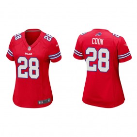 Women's Buffalo Bills James Cook Red 2022 NFL Draft Game Jersey