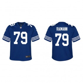 Youth Indianapolis Colts Bernhard Raimann Royal 2022 NFL Draft Alternate Game Jersey