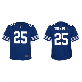 Youth Indianapolis Colts Rodney Thomas II Royal 2022 NFL Draft Alternate Game Jersey