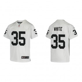 Youth Las Vegas Raiders Zamir White White 2022 NFL Draft Game Jersey